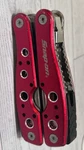 Snap-on Tools Red Multi-tool Folding Pocket Knife W/ Pliers Used. Price: $24.99.