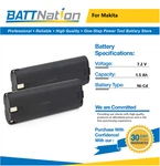 2X 7.2V 1.5AH Nicd Battery For Makita 7000 7002 7033 191679-9 192532-2 New. Price: $35.45.