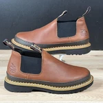 Georgia Romeo Boots Mens Size 9.5 Brown Black Leather Chelsea Workwear Outdoor Pre-owned. Price: $74.99.