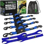Rhinousa 1" 10' Retractable Ratchet Straps TD-RSRE1X10-BLU New. Price: $79.90.