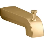 Kohler Pitch Wall-mount Diverter Bath Spout In Vibrant Brushed Moderne Brass Open. Price: $34.73.