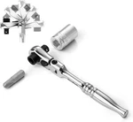 Duratech 1/4" Handle, 2 In Flex Head Ratchet, Socket&bit Driver, New. Price: $27.11.