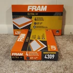 Fram Ultra Premium Air Filter, 4309 For Select Nissan Vehicles - New In Box. Price: $12.00.