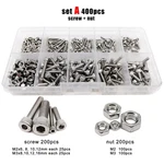 400PCS M2 M3 SS304 Hexagon Socket Allen Cap Head Screw Bolt Nut Set Kit New. Price: $23.24.