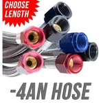 Nitrous Outlet 00-20630 144" -4AN Stainless Braided Hose (black Fittings) New. Price: $86.99.