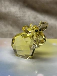 Swarovski Crystal Mini 2015 L.e. Lovlots, Tender Yellow Mo Cow Figurine, Logo New. Price: $65.00.