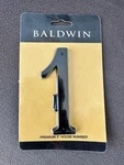 Baldwin 90671-190-CD Solid Brass Premium 5" House Number -black New. Price: $22.00.
