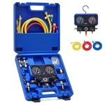 Gauge Set Way Manifold R410A R32 R22 5FT Hoses Black DMG-R410-D2 R454B Tech New. Price: $104.99.