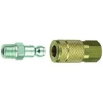 Tru Flate 13-101 1/4" Design X Npt Steel Plug Coupler Set New. Price: $18.75.