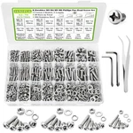 1483PCS M3 M4 M5 M6 Metric Bolt Assortment, 304 Stainless Steel Phillips Pan Hea New. Price: $41.21.