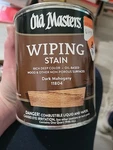 Old Masters Wiping Stain Dark Mahogany 1 Qt New. Price: $21.99.