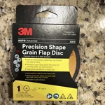 3M 33670 Precision Shaped Grain Flap Disc, 4-1/2" Diam 7/8" New. Price: $13.94.