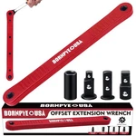 Bornpye Offset Extension Wrench Set, Impact Ready Socket Extender Red New. Price: $33.96.
