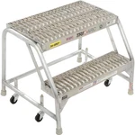 Tri Arc WLAR002245 Step Aluminum Rolling Ladder 24"W Grip W/o Handrails New. Price: $458.94.