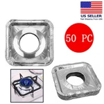 (50 Pack) Disposable Aluminum Foil Square Bib Liners Stove Gas Burner Covers New. Price: $15.99.