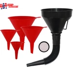 Plastic Oil Funnels For Automotive Use Set Of 5, Large Flexible Fuel With New. Price: $17.16.