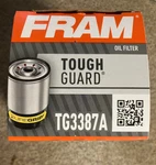 Fram Tough Guard TG3387A Oil Filter With Suregrip New In Box. Price: $9.99.