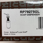 Brizo RP79275GL Solna Soap Dispenser, Luxe Gold New. Price: $120.00.