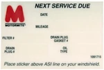 Dorman Oil Change Sticker - Window 65287 New. Price: $18.23.