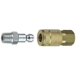 Tru-flate 13-101 Coupler And Plug Set, T-style, 1/4 In New. Price: $19.03.