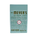 Mrs. Meyer's 14448 Clean Day Basil Scent Biodegradable Dryer Sheets New. Price: $14.78.