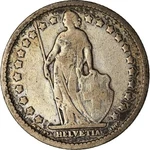 #852519 Coin, Switzerland, Franc, 1909, Bern, VF(30-35), Silver, KM:24. Price: $20.12.