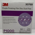 3M 30769 Purple Finishing Film Hookit Disc Paint Repair Dust-free P1000 Grit New. Price: $59.95.