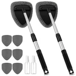 10 Pcs Windshield Cleaner Kit With Extendable Handle & Microfiber Bonnets New. Price: $21.75.