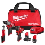 Milwaukee Electric M12 Fuel 3-TOOL Combo Kit New. Price: $449.00.