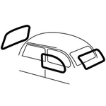 Empi 3599 Cal Look Window Rubber Kit, Vw Bug 1972-1977/SUPER Beetle 1972, 4 Pc New. Price: $87.94.