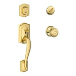 Handleset Single Cylinder Camelot Georgian Knob Bright Brass Schlage F60 New. Price: $209.99.