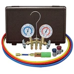 84661-UV R134A 2-WAY Brass Manifold Gauge Set Kit With Manual Couplers, New. Price: $213.93.