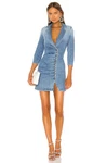 Retrofete Willa Dress In Light Blue Stone Denim Snap Buttons Xs Nwt $450 New. Price: $195.00.