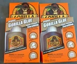 (2) Pack Original Gorilla 50002 Glue 2OZ All-purpose Adhesive Brown New. Price: $12.22.