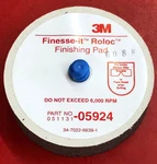 3M 05924 Finesse-it Roloc Finishing Pad 3" Inch Diameter Not To Exceed 6,000 Rpm New. Price: $14.99.