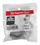 Female Elbow 90 1/2 Ss New. Price: $20.32.