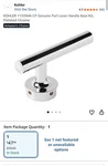 Kohler 1153944-CP Genuine Part Lever Handle Base Kit, Polished Chrome New. Price: $30.00.