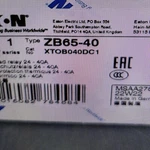 ZB65-40. Eaton/moeller Relay XTOB040DC1 24-40 Amps T0 DILM72 New. Price: $169.00.