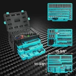 497-PIECES Mechanics Tool Set 3 Drawer Sae/metric Sockets Wrench Heavy Duty Case New. Price: $210.99.