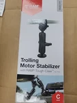 RAM-108-D Mounts Trolling Motor Stabilizer With Long Arm & Strap Hose Clamp Open. Price: $79.95.