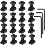 16 Pack M5 T-nut Screw Sets,compatible With Rail Mount, Thread Locking New. Price: $12.99.
