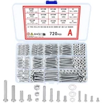 720 Pcs Nuts Bolts Assortment Kit, M3 M4 M5 Carbon Steel Screws And... New. Price: $15.89.