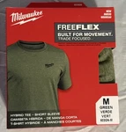 Milwaukee Green Hybrid Work Tee Freeflex Short Sleeve Size Medium Nwt New. Price: $15.99.
