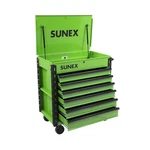 Sunex Premium Full Drawer Service Cart Lime Green New. Price: $1049.99.