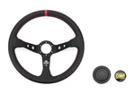 Omp Racing, Inc. Corsica Steering Wheel Black And Red Leather- OD0-1956-073 New. Price: $285.00.