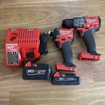 Milwaukee 2904-20 M18 1/2" Hammer Drill 2953-20 1/4 Impact Driver Batteries Etc Used. Price: $229.00.