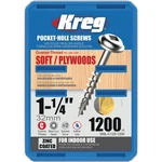 SML-C125-1200 Kreg #8 1-1/4 In. Coarse Maxi-loc Washer Head Zinc Pocket Hole Scr New. Price: $95.42.