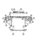 Genuine Mopar Radiator Cross-member Lower 06513184AA Qty New. Price: $17.96.