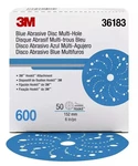 3M 36183 Hookit Blue Abrasive Discs 321U Multi-hole, In., 600 Grit, 50 New. Price: $44.00.