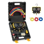 Ac Manifold Gauge Set Way R410A R32 R22 R454B 5FEET Hoses Adapter Core Wrench New. Price: $89.96.